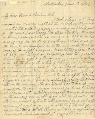 Charles Fitch to Zerviah Fitch - Jun. 17, 1842