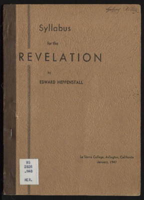 Syllabus for the Revelation