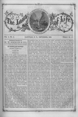 The Laws of Life | September 0, 1862