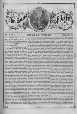 The Laws of Life | October 0, 1862