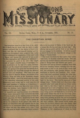 The Home Missionary | November 1, 1891