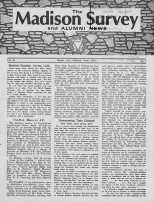 Madison Survey and Alumni News | March 0, 1972