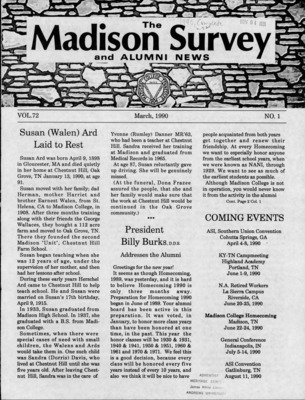 Madison Survey and Alumni News | March 0, 1990