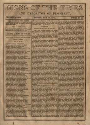 Signs of the Times, and Expositor of Prophecy | May 15, 1841