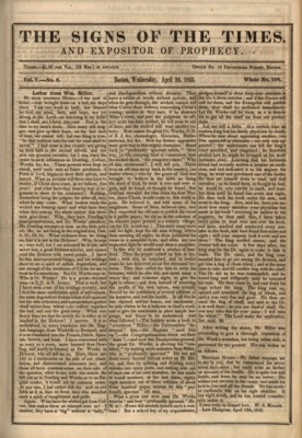 Signs of the Times, and Expositor of Prophecy | April 26, 1843