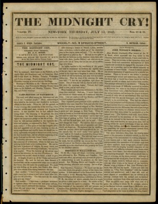The Midnight Cry! | July 13, 1843