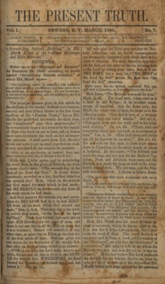 The Present Truth | March 1, 1850