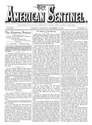 American Sentinel | December 11, 1889