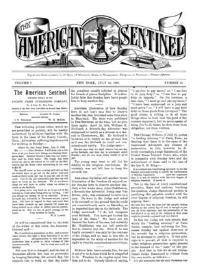 American Sentinel | July 28, 1892