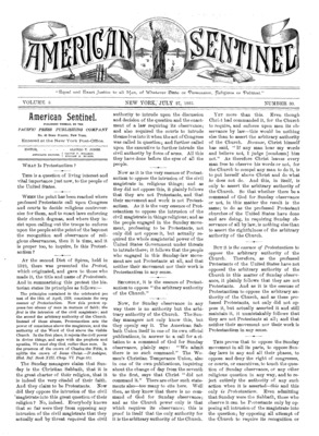 American Sentinel | July 27, 1893