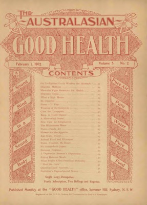 The Australasian Good Health | February 1, 1902