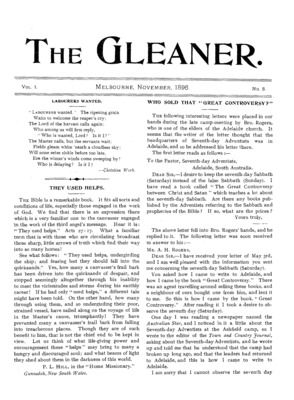The Gleaner | November 1, 1896