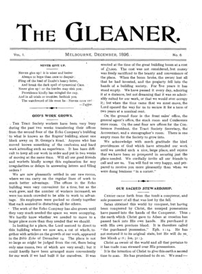 The Gleaner | December 1, 1896