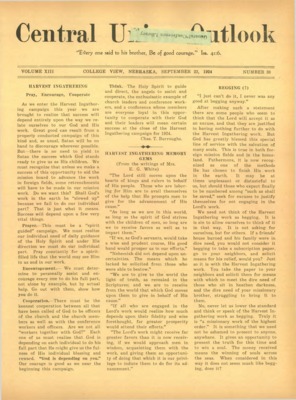 Central Union Outlook | September 23, 1924