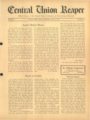 The Central Union Reaper | June 7, 1932