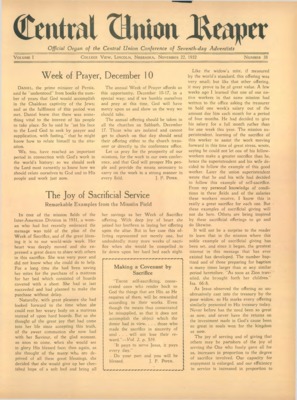 The Central Union Reaper | November 22, 1932