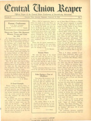 The Central Union Reaper | February 14, 1933