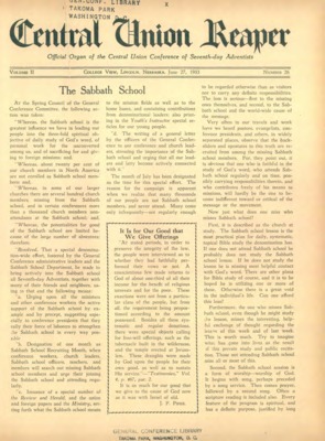 The Central Union Reaper | June 27, 1933