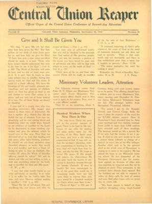 The Central Union Reaper | September 26, 1933