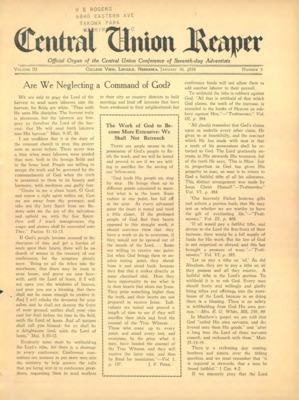 The Central Union Reaper | January 16, 1934