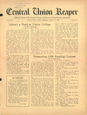 The Central Union Reaper | October 12, 1937