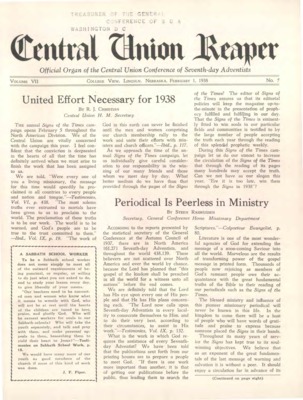 The Central Union Reaper | February 1, 1938