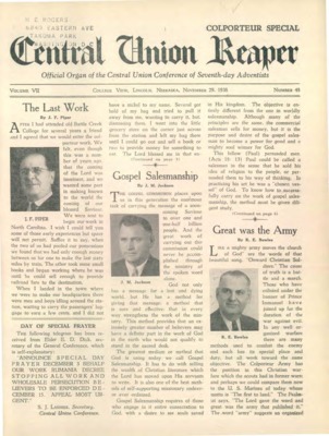 The Central Union Reaper | November 29, 1938