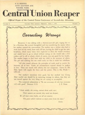The Central Union Reaper | April 1, 1941