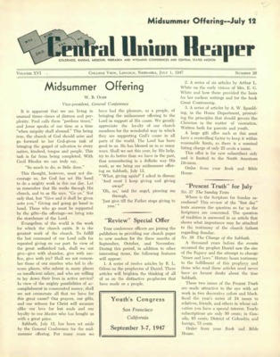 The Central Union Reaper | July 1, 1947
