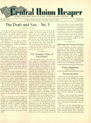 The Central Union Reaper | June 1, 1948