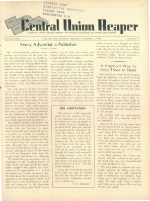 The Central Union Reaper | November 1, 1949