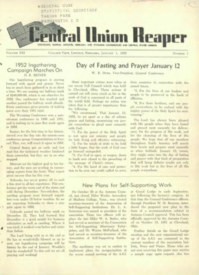 The Central Union Reaper | January 1, 1952