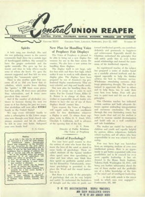 The Central Union Reaper | July 23, 1957