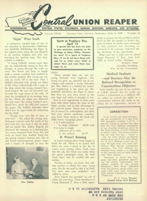The Central Union Reaper | April 8, 1958