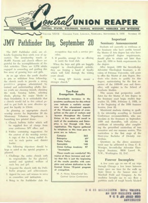 The Central Union Reaper | September 9, 1958