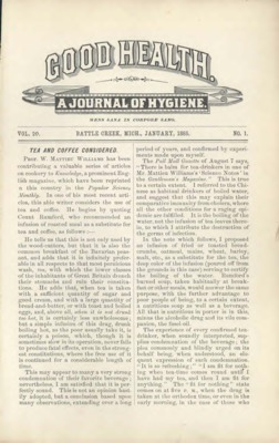 Good Health (Kellog) | January 1, 1885