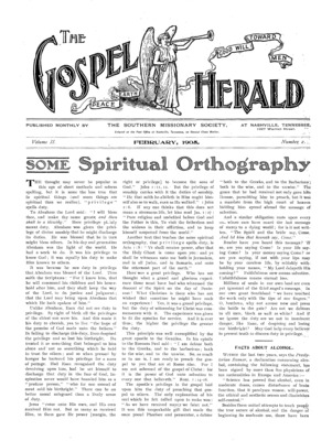 The Gospel Herald | February 1, 1905