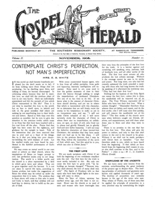 The Gospel Herald | November 1, 1905