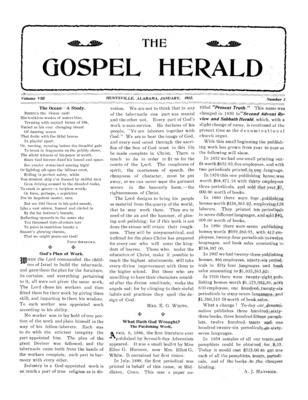 The Gospel Herald | January 1, 1912