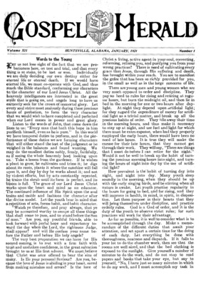 The Gospel Herald | January 1, 1921