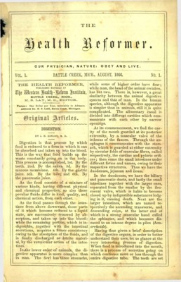 The Health Reformer | August 1, 1866