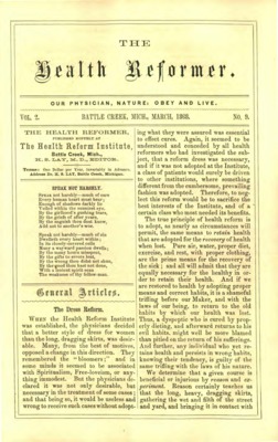 The Health Reformer | March 1, 1868