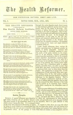 The Health Reformer | April 1, 1872