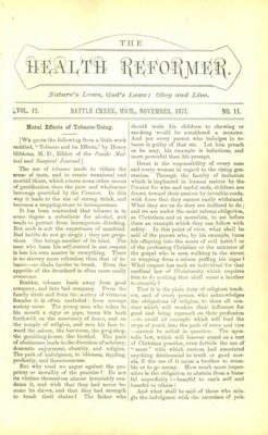 The Health Reformer | November 1, 1877