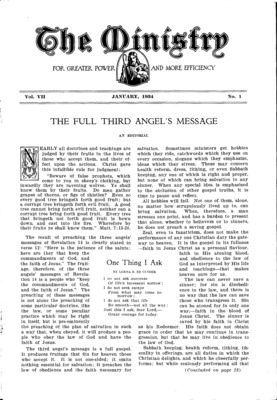 The Ministry | January 1, 1934
