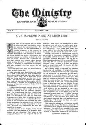 The Ministry | January 1, 1936