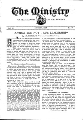 The Ministry | October 1, 1937