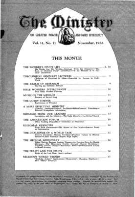The Ministry | November 1, 1938