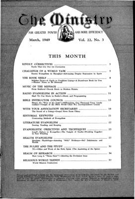 The Ministry | March 1, 1949