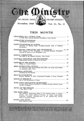 The Ministry | November 1, 1949
